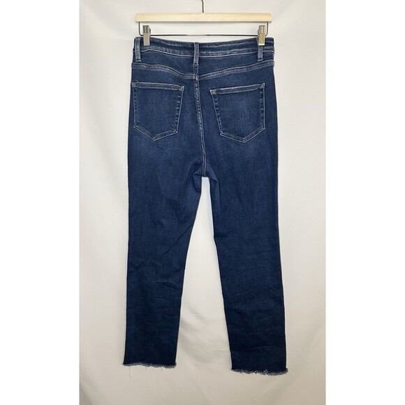Vervet Blue Jeans Straight Leg Stretch Women’s Size 29 Raw Hem Dark Wash Denim‎ - Picture 2 of 14